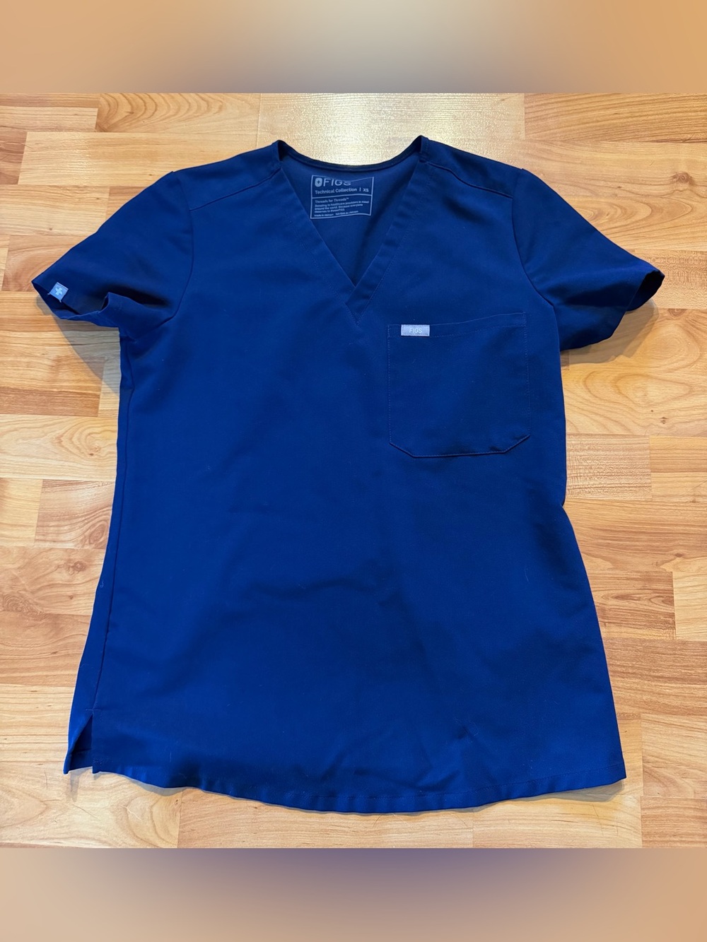 Figs Navy Catarina Scrub Top